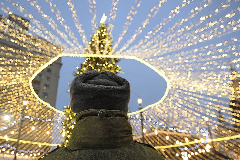 Манежная площадь, Москва. Новогоднее оформление города