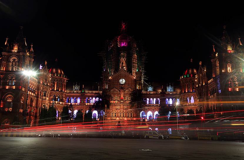Мумбай, Индия. Вокзал Чхатрапати-Шиваджи