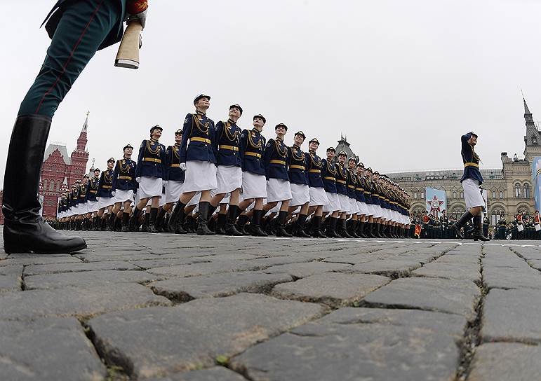 Участницы Парада Победы на Красной площади