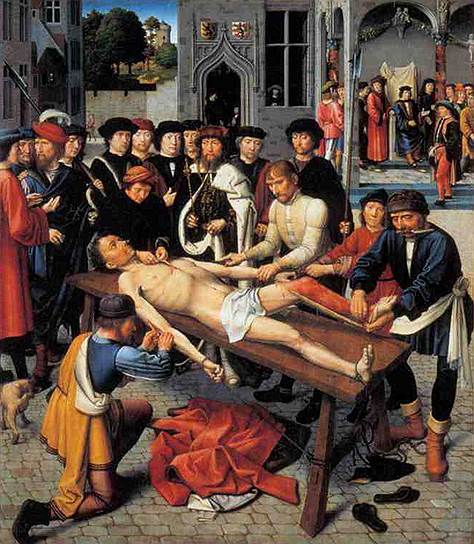 Картина-диптих Герарда Давида «Суд Камбиса» или «Сдирание кожи с продажного судьи»