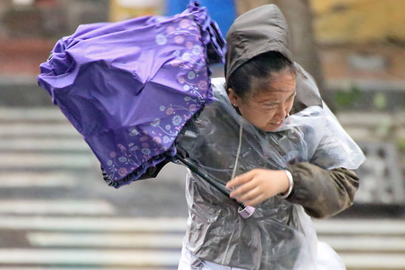 Максимальные порывы ветра во время тайфуна достигали 52 метров в секунду