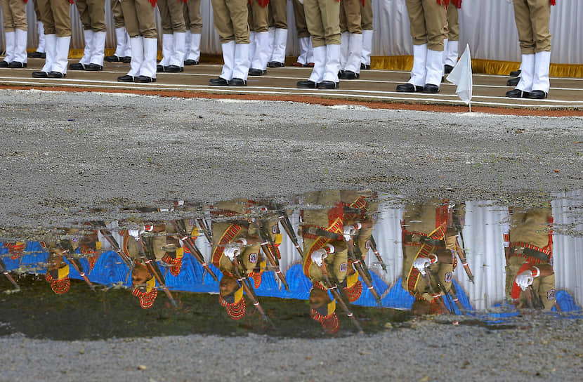Хайдарабад, Индия. Торжественные мероприятия в День памяти погибших полицейских 