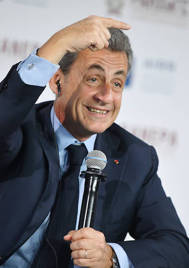 Москва. Бывший президент Франции Николя Саркози во время открытого диалога «Глобальная повестка: вызовы, возможности, риски» на XI Гайдаровском форуме