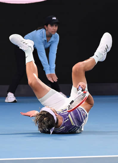 Мельбурн, Австралия. Матч 1/4 финала Australian Open между теннисистами Домиником Тимом (на фото) и Рафаэлем Надалем