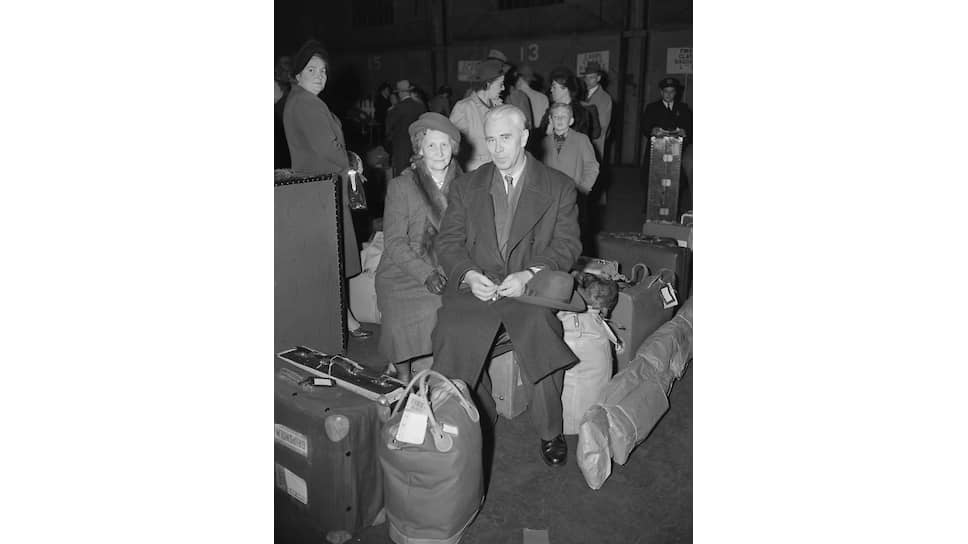 Борис Хагелин с женой в 1949 году
