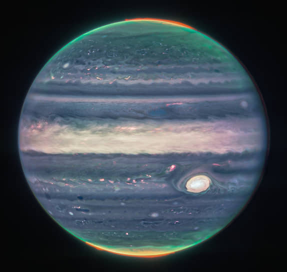 Снимок Юпитера с телескопа «Джеймс Уэбб», сделанный в 2022 году