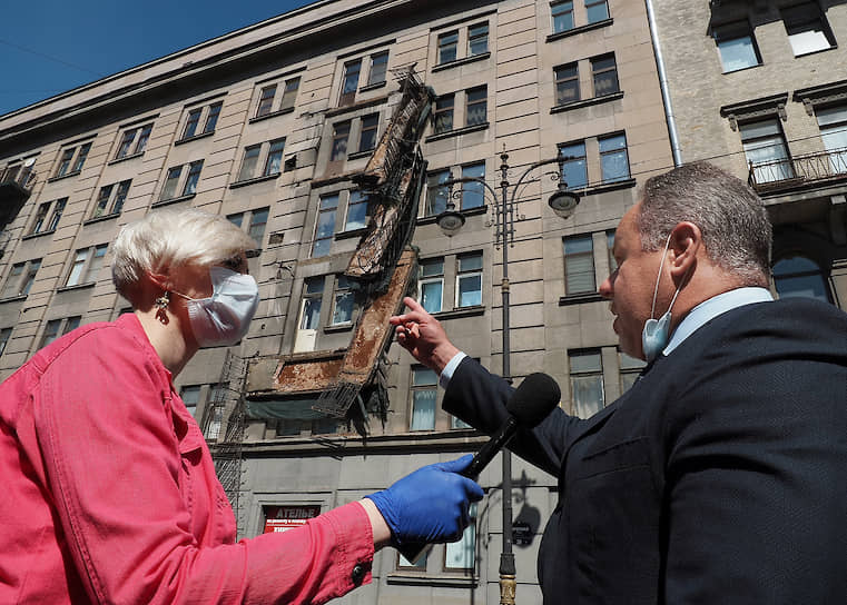 26 мая. Санк-Петербург. Обрушение балконов в доме №20 на Кирочной улице