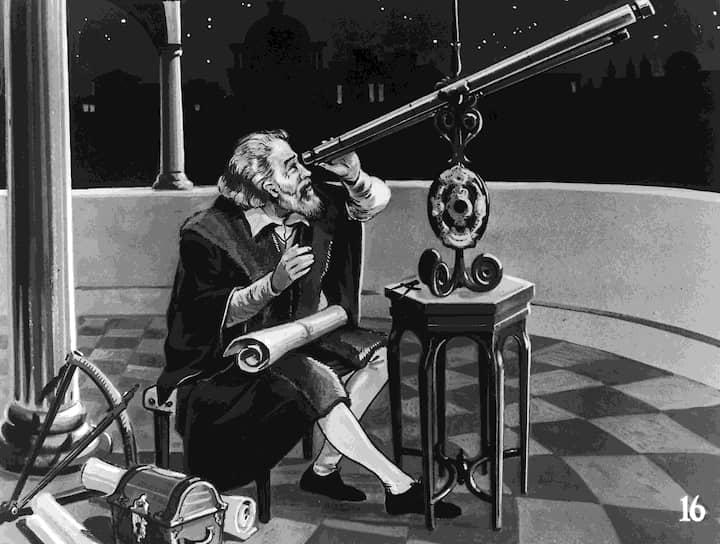 Первым, кто использовал телескоп для астрономических наблюдений, был итальянский ученый Галилео Галилей. В его записях указано, что он начал наблюдения Марса в сентябре 1610 года с целью обнаружить у планеты фазы затмения, аналогичные наблюдаемым у Венеры и Луны