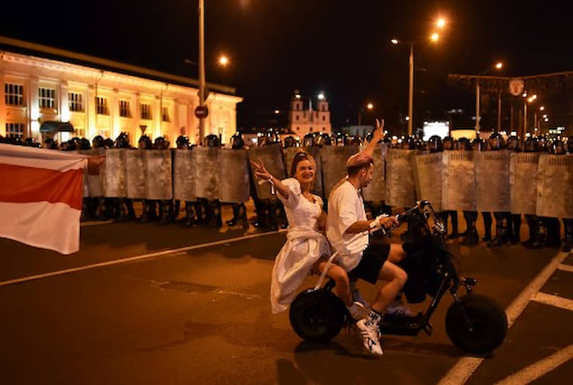 Участники протеста в Минске