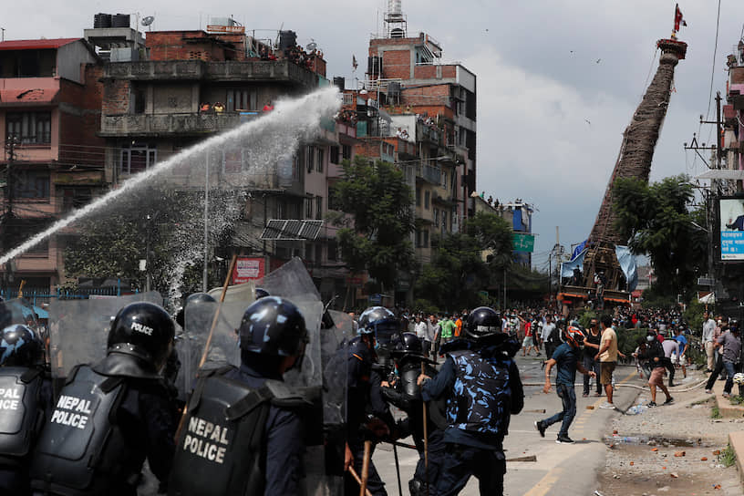 Лалитпур, Непал. Антиправительственные акции протеста 