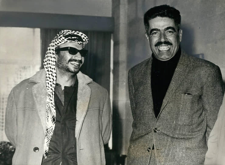 Ясир Арафат с  Васфи аль-Талем, будущей первой жертвой организации «Черный сентябрь»