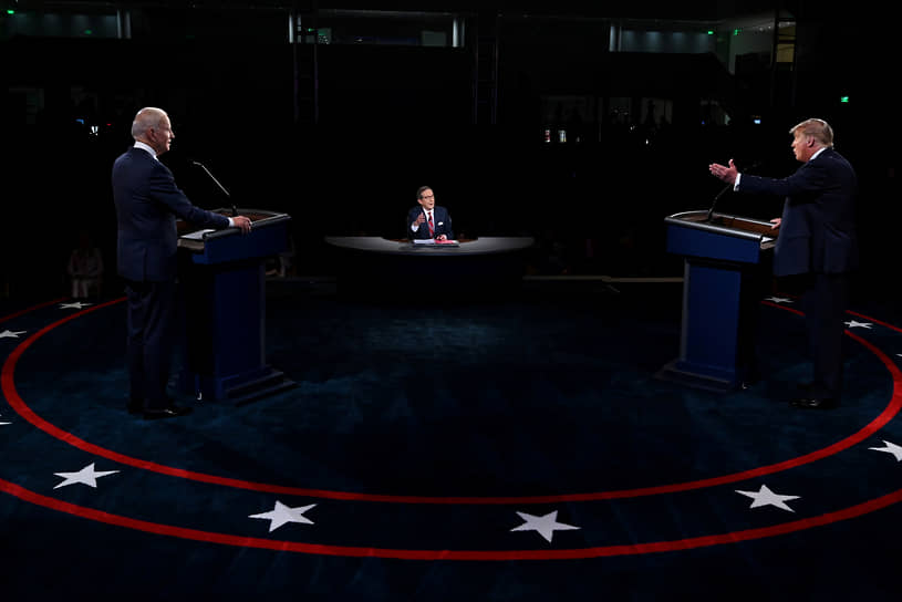 Дебаты Дональда Трампа (справа) и Джо Байдена 