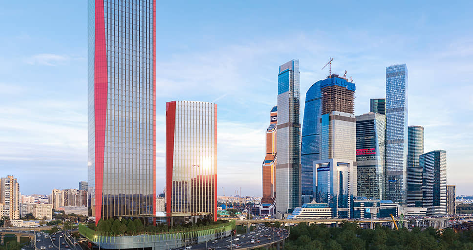 Строящийся деловой кластер iCity в «Москва-Сити»