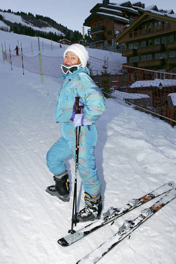 2005 год. Сенатор Людмила Нарусова на горнолыжном курорте «Три долины» в Куршевеле