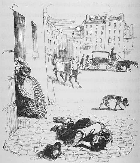 «Холера в париже». Антуан Франсуа Ипполит Фабр. 1840 год