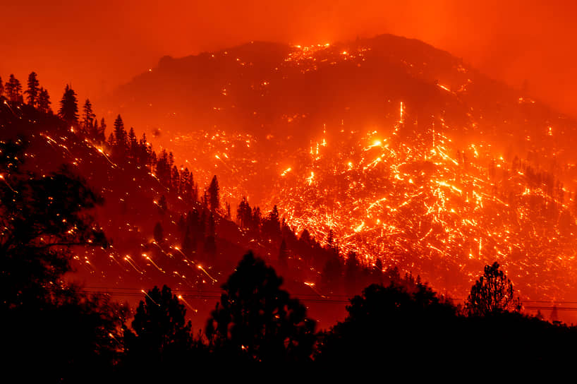 Калифорния, США. Лесной пожар «Дикси»