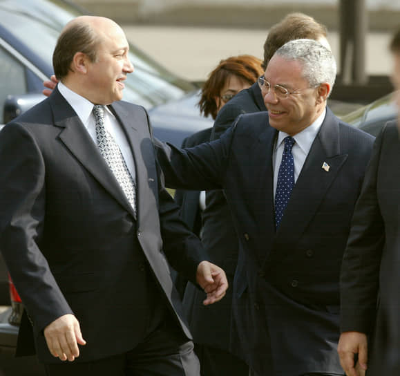 Министр иностранных дел России Игорь Иванов (слева) и госсекретарь США Колин Пауэлл, Москва, 2003 год