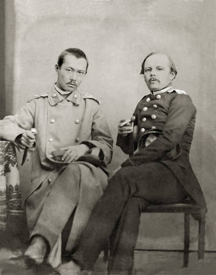 Историк Чокан Валиханов (слева) и Федор Достоевский. Около 1859 года