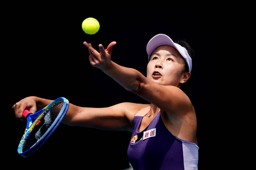 Теннисистка Пэн Шуай во время открытого чемпионата Австралии