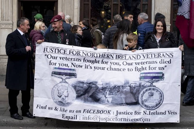 Пикет в Лондоне в поддержку солдата F и других армейских ветеранов. 2019 год