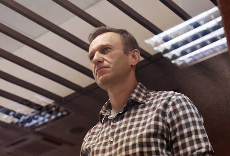 Алексей Навальный на заседании суда в феврале 2021 года