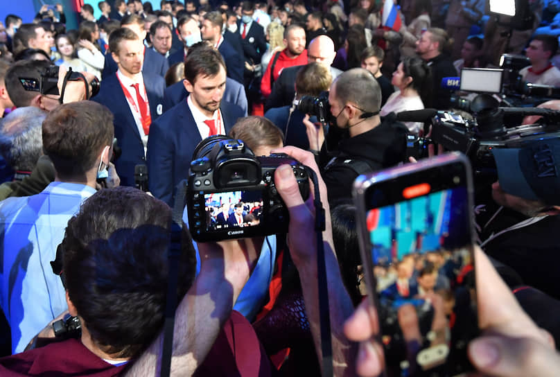 Церемония чествования российских спортсменов