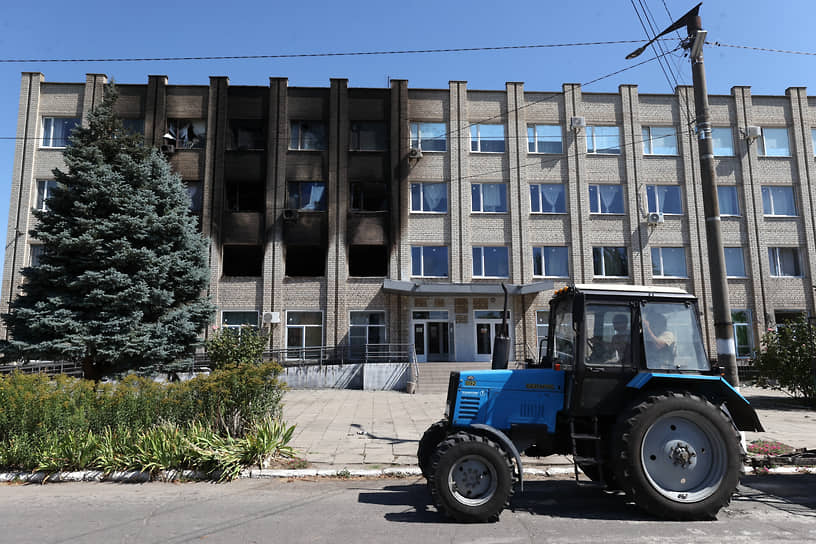 Дом детского творчества в Каменке-Днепровской после атаки беспилотников