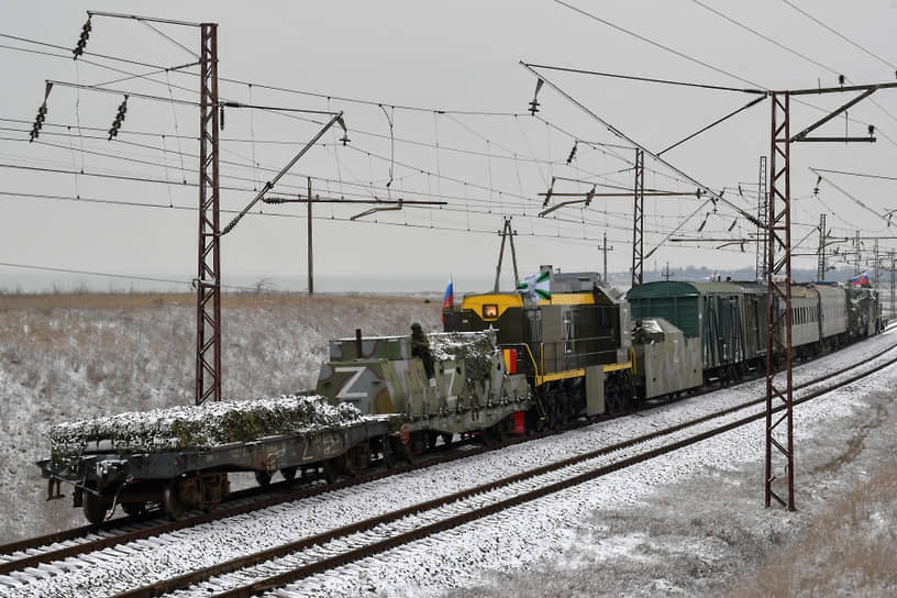 Бронепоезд «Амур» железнодорожных войск России в южном секторе специальной военной операции