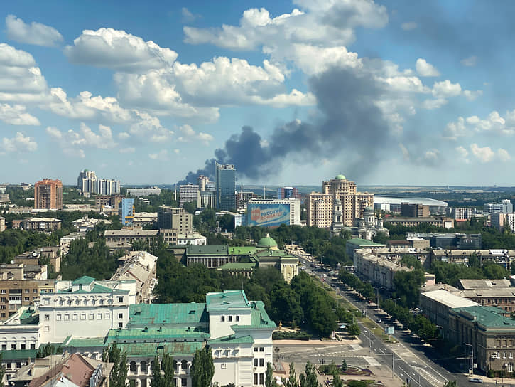 Дым над Донецком