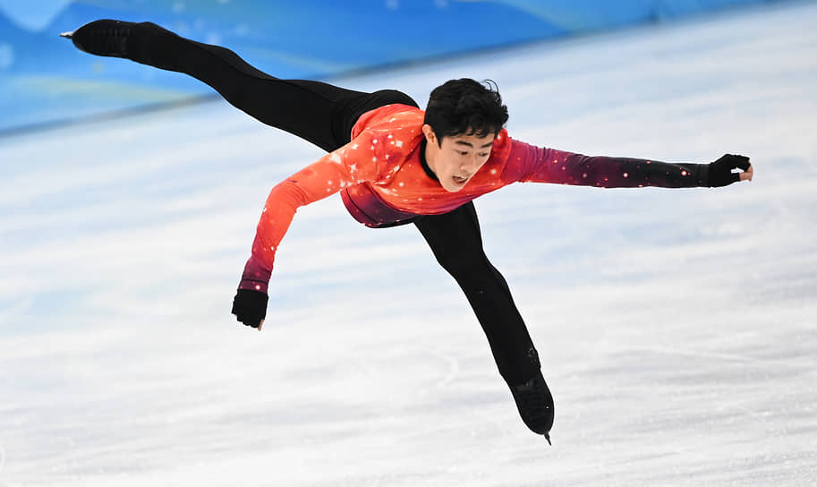 Нейтан Чен во время выступления на Олимпийских играх в Пекине