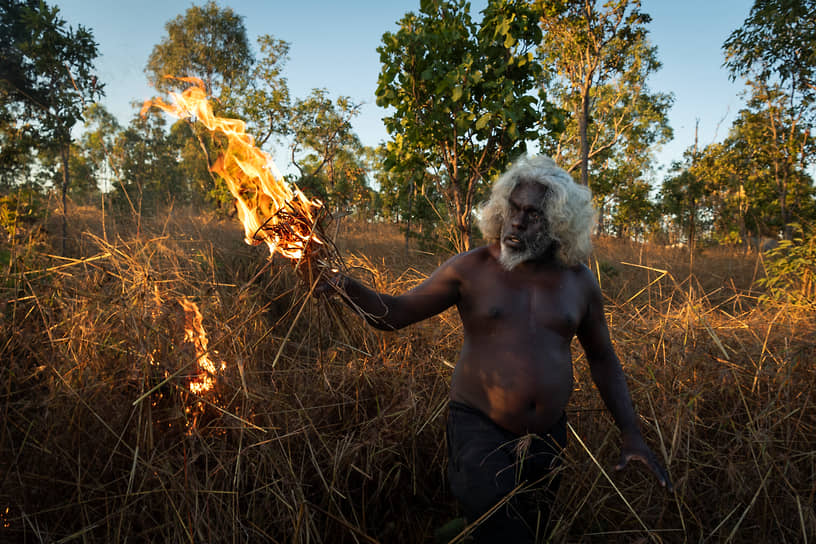 Победителем в серии «История года» стал австралиец Мэтью Эбботт, на снимке которого запечатлены аборигены, сжигающие траву перед летним сезоном во избежание лесных пожаров