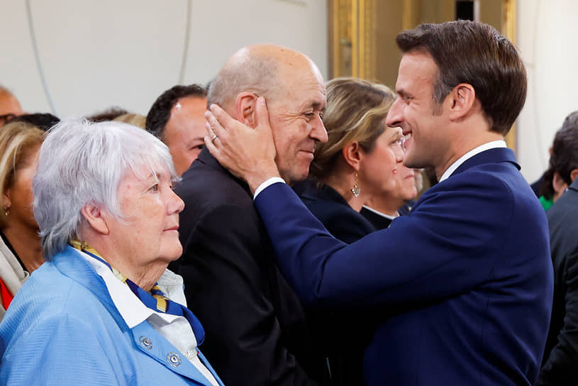 Инаугурация президента Франции. Жан-Ив Ле Дриан и Эмманюэль Макрон