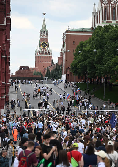 Празднование Дня России на Красной площади в Москве