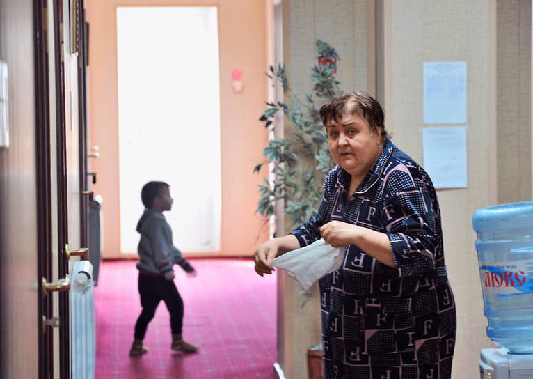 Беженцы с Украины в пункте временного размещения в пансионате «Звезда» в Ростовской области