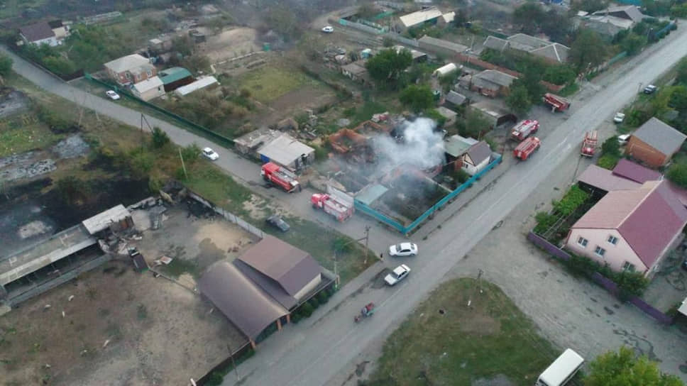 Последствия пожара в Ростовской области