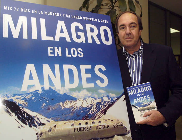 Фернандо Паррадо на презентации своей книги «Чудо в Андах», вышедшей в свет в 40-ю годовщину трагедии