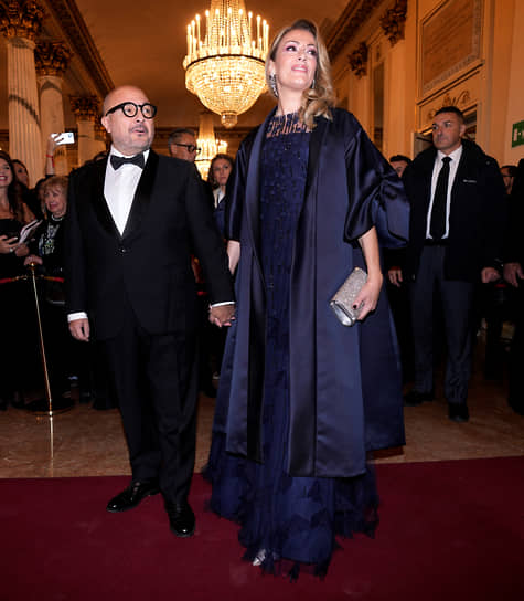 Министр культуры Италии Дженнаро Санджулиано с женой Федерикой Корсини
