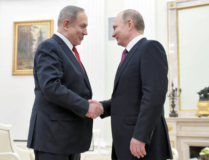 Биньямин Нетаньяху и Владимир Путин 