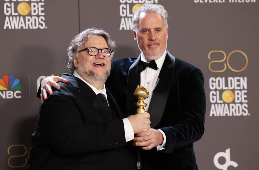 Фильм Гильермо дель Торо (слева) и Марка Густафсона «Пиннокио» выиграл в номинации «Лучший анимационный фильм»