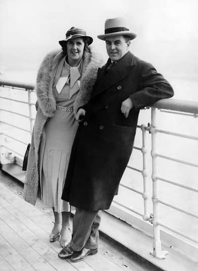 Джон Мурс со своей супругой Руби на корабле, плывущем в Новую Зеландию. 1935 год