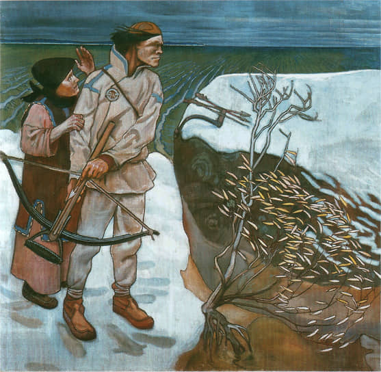 Картина «Месть Еукахайнена» Аксели Галлен-Каллела, 1897 год