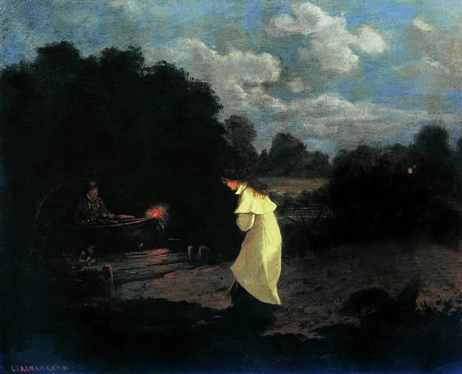 Картина «Свидание» Леонида Соломаткина, 1880 год