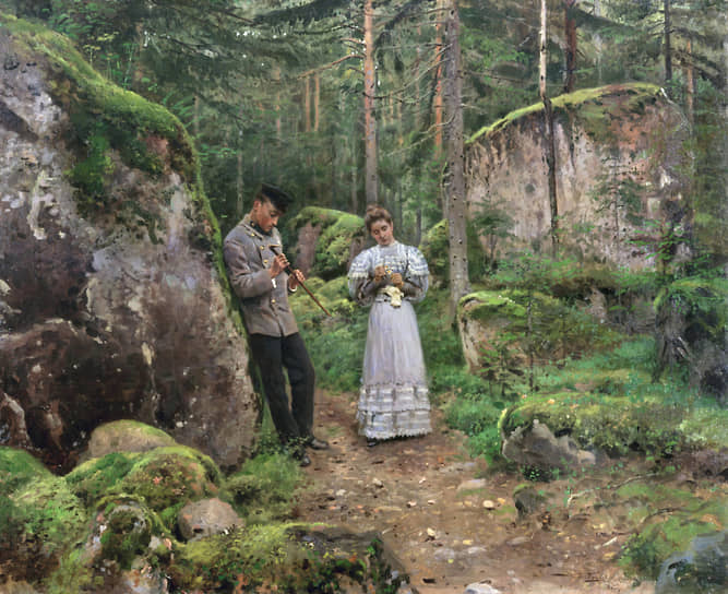 Картина «Перед объяснением» Владимира Маковского, 1898-1900 годы