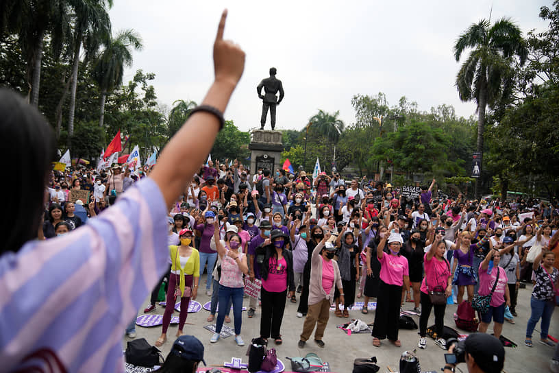 Манила, Филиппины. Митинг, приуроченный к Международному женскому дню