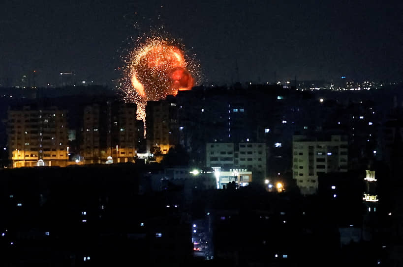 Сектор Газа. Обстрел города израильскими ВС