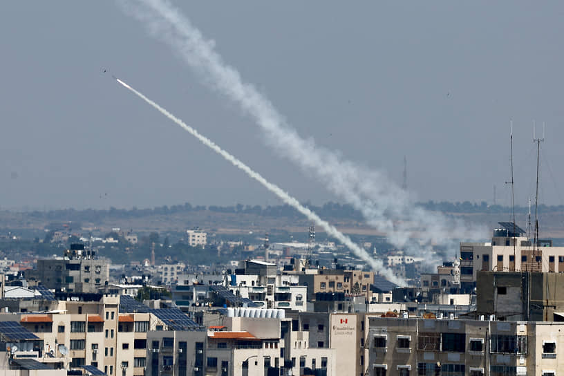 Сектор Газа. Работа ракетных установок 
