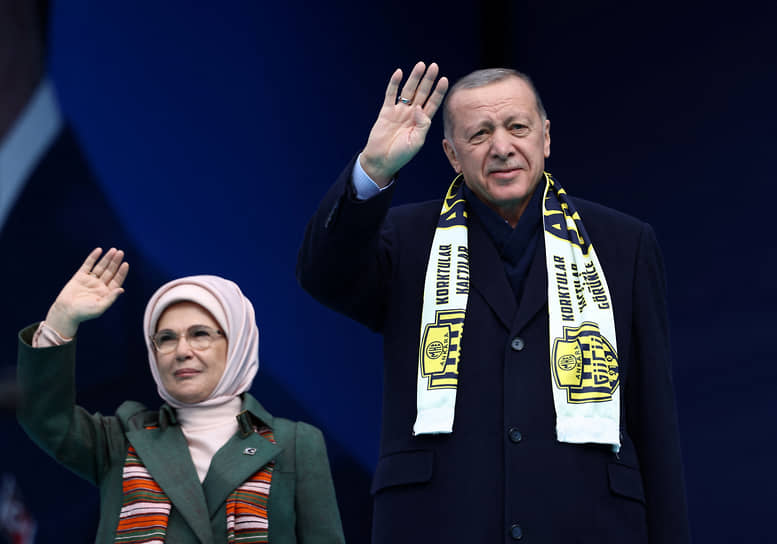 Президент Турции Тайип Эрдоган c супругой Эмине 