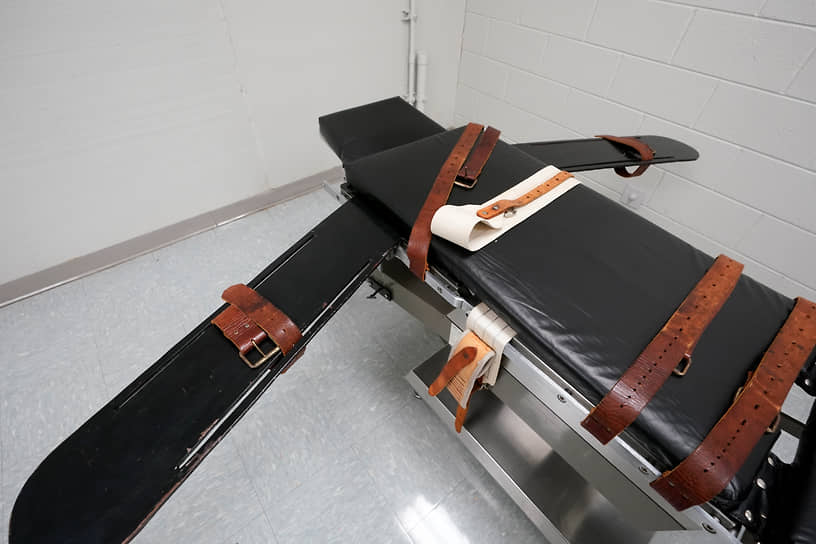 Каталка в камере смерти в исправительном центре Гринсвилля в США
