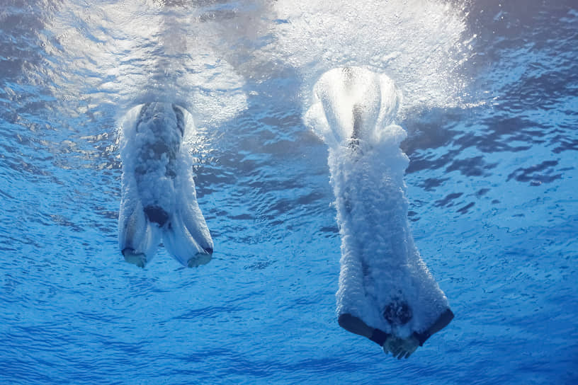 Фукуока, Япония. Соревнования по синхронному плаванию на чемпионате мира по водным видам спорта 