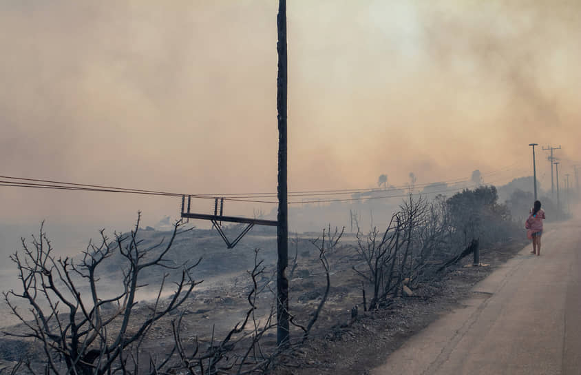 Лесные пожары начались 18 июля в центральной части острова и дошли до побережья на юго-востоке